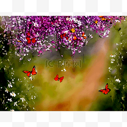 花丛中的图片_花丛中的蝴蝶