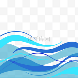 波浪几何形状图片_蓝色复古波浪