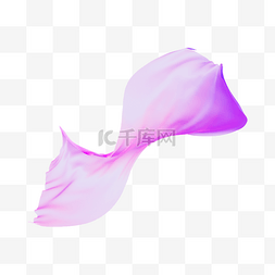 丝绸紫色图片_c4d立体酸性丝绸透明玻璃