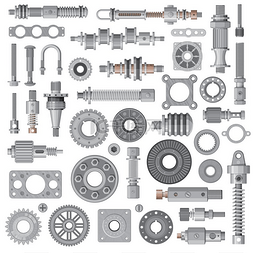齿轮发动机图片_汽车发动机、机器备件、机械钢螺