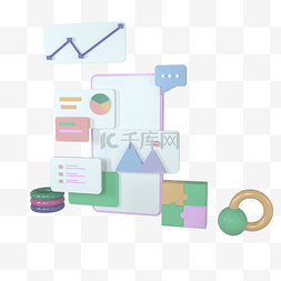 手机应用ui图片_应用程序开发和ui-ux概念3d渲染图