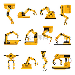 工厂机器人图片_机械臂。