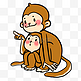亲子动物猴子