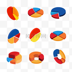 饼状数据分析图图片_25d数据分析图标套图