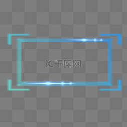 蓝色科技感直播边框