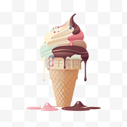 清凉夏日冰淇淋图片_夏日清凉冷饮冰淇淋