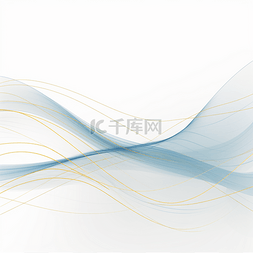 蓝色科技曲线线条图片_金色曲线线条科技元素