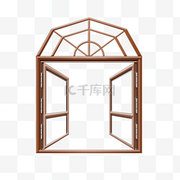 窗格花邊图片_开窗中式窗户窗框木质欧式