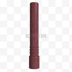 狗被栓在柱子上图片_中式红木圆柱子