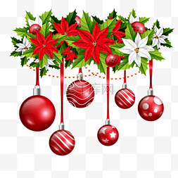 圣诞纹理红色图片_圣诞球圣诞装饰花卉
