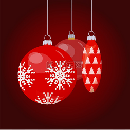 节日模型图片_圣诞树装饰冬季庆祝矢量的小玩意