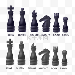 国际象棋棋子智力游戏图标信息