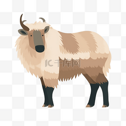 北欧风卡通动物羚牛