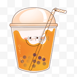 水元素简笔画图片_饮料包装橙色笑脸简笔画图案