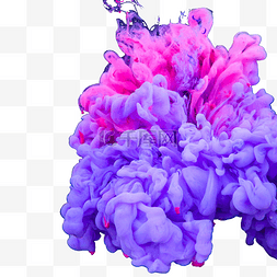 紫色摄影图墨水七彩抽象