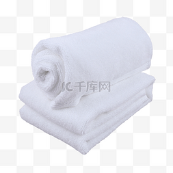 雕塑图片_白色毛巾卷静物浴巾织物