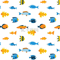 抽象的鱼图案。
