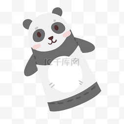 可爱熊猫手指木偶戏动物