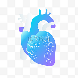 科技感企业背景图片_科技器官蓝色心脏