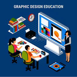 设计师在设计图片_平面设计教育过程在课堂上有两个