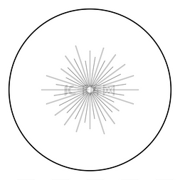 太阳光线太阳光束概念图标圆形轮