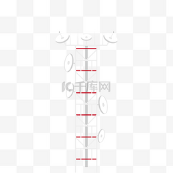 信号站图标图片_通讯天线塔扁平卡通电子科技信号