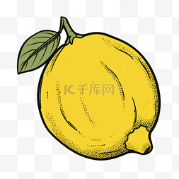 柠檬插画图片_卡通风格水果元素