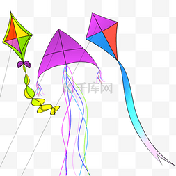 形状各异彩色风筝