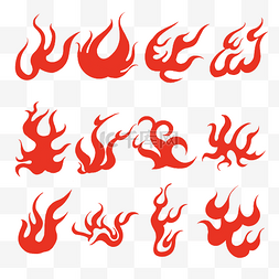 中式中国风传统古典火纹火焰火花