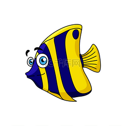 色彩斑斓的鱼图片_卡通风格的海葵鱼孤立的海洋动物