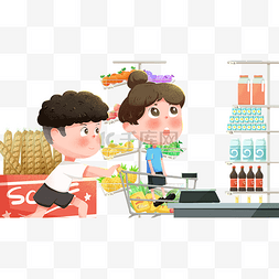新年春节年货节图片_新年年货年货节购物促销超市购物
