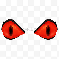 洋红色披肩图片_万圣万圣节红色异瞳恶魔眼睛瞳孔