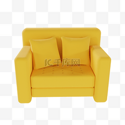 黄色布艺沙发