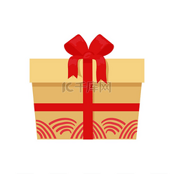 圆的点缀图片_礼品盒与包装纸上的装饰画，红色