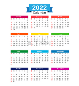 2022图片_2022 年的日历上白色背景矢量说明