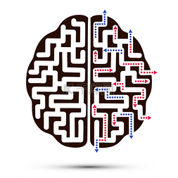 数学图片_大脑的图标.