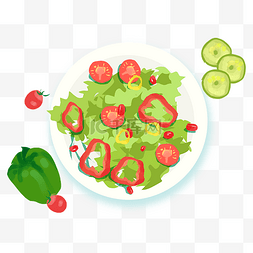 沙拉轻食logo图片_素食主义蔬菜沙拉素菜食物
