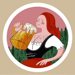 啤酒节复古图片_慕尼黑啤酒节。