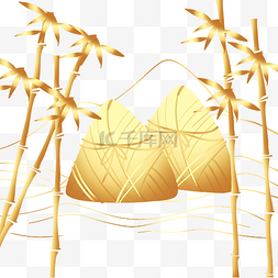 金色端午节竹子粽子