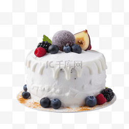 水果海报养生海报图片_3D水果奶油生日蛋糕
