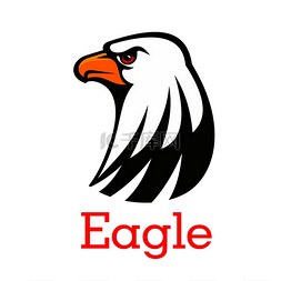 盾牌标志图片_秃鹰头矢量标志图案标签用于球队