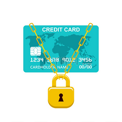 保护锁图片_支付卡锁。