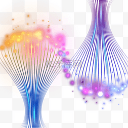 光纤抽象图片_三维光纤蓝紫色光效抽象线条