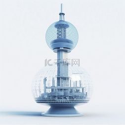 透明磨砂玻璃素材图片_上海东方明珠广播电视塔地标建筑