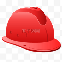 安全帽图片_3DC4D立体劳动节红色安全帽