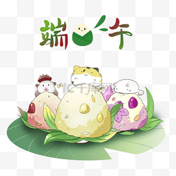 龙舟aigc图片_端午节快乐粽子可爱卡通