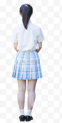 制服学生美女背影