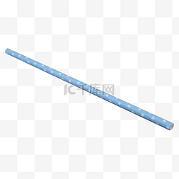 柔性圆管图片_蓝色吸管纸质一次性纸管