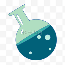 蓝色液体球形量杯科学教育元素剪
