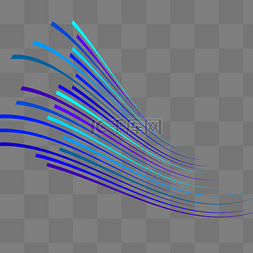 科技蓝色波浪线条图片_渐变放射透视波浪